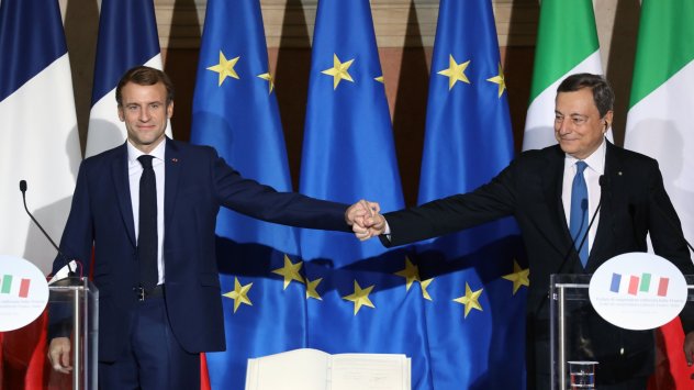 В петък френският президент Еманюел Макрон и италианският премиер Марио
