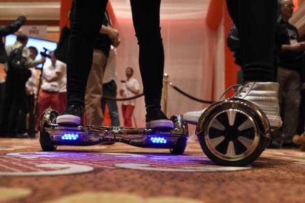 <p>Razor Hovertrax Hover Boards</p>

<p>Photographer: David Paul Morris/Bloomberg</p>
