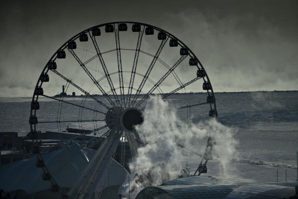 <p>Ферибот край Navy Pier. Чикаго. 30 януари 2019. Photographer: Daniel Acker/Bloomberg.</p>
